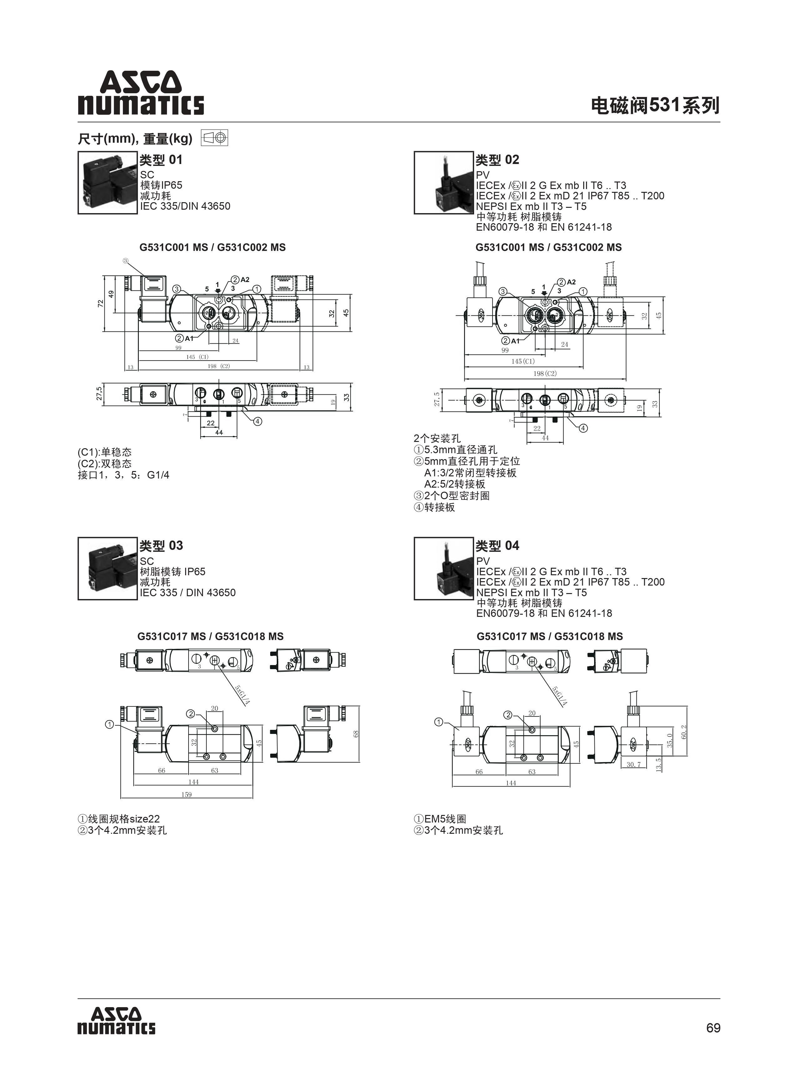 ASCO 531系列电磁阀使用说明书