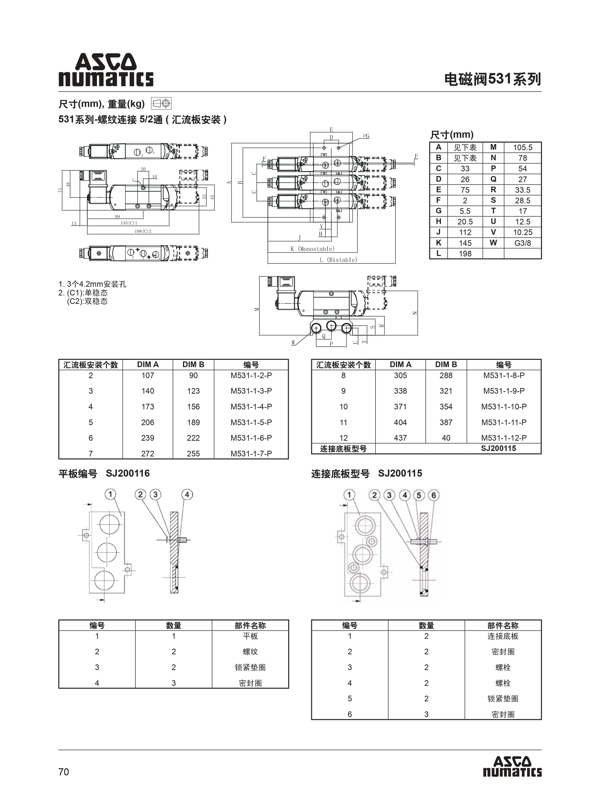 ASCO 531系列电磁阀使用说明书